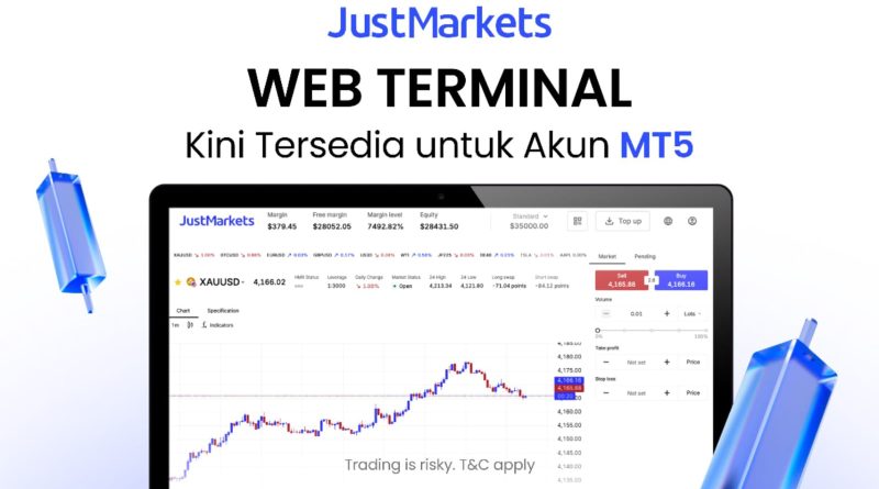 Trading Langsung dari Browser, JustMarkets Hadirkan Web Terminal
