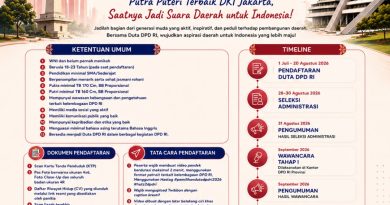 Bang Azran Ajak Putra-Putri Jakarta, Khususnya Generasi Muda Betawi, Daftar Duta DPD RI 2026